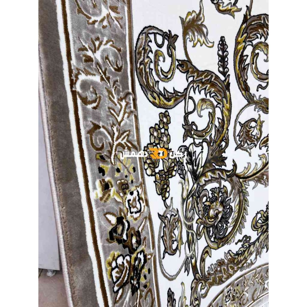 سجاد تركي طوكيو نقش ايراني B061B لون بيج دائري مقاس 300*300