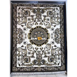 سجاد تركي طوكيو نقش ايراني B061B لون اسود مقاس 400*600