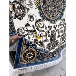 سجاد تركي طوكيو نقش ايراني B061B لون سماوي مقاس 300*500