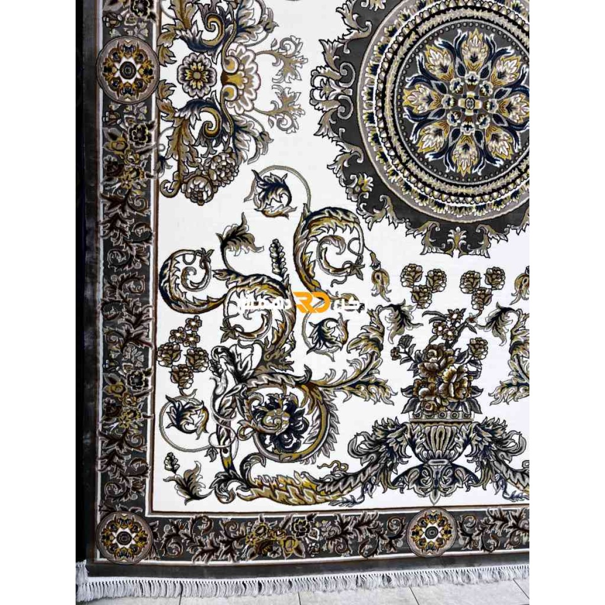 سجاد تركي طوكيو نقش ايراني B061B لون رصاصي مقاس 250*350