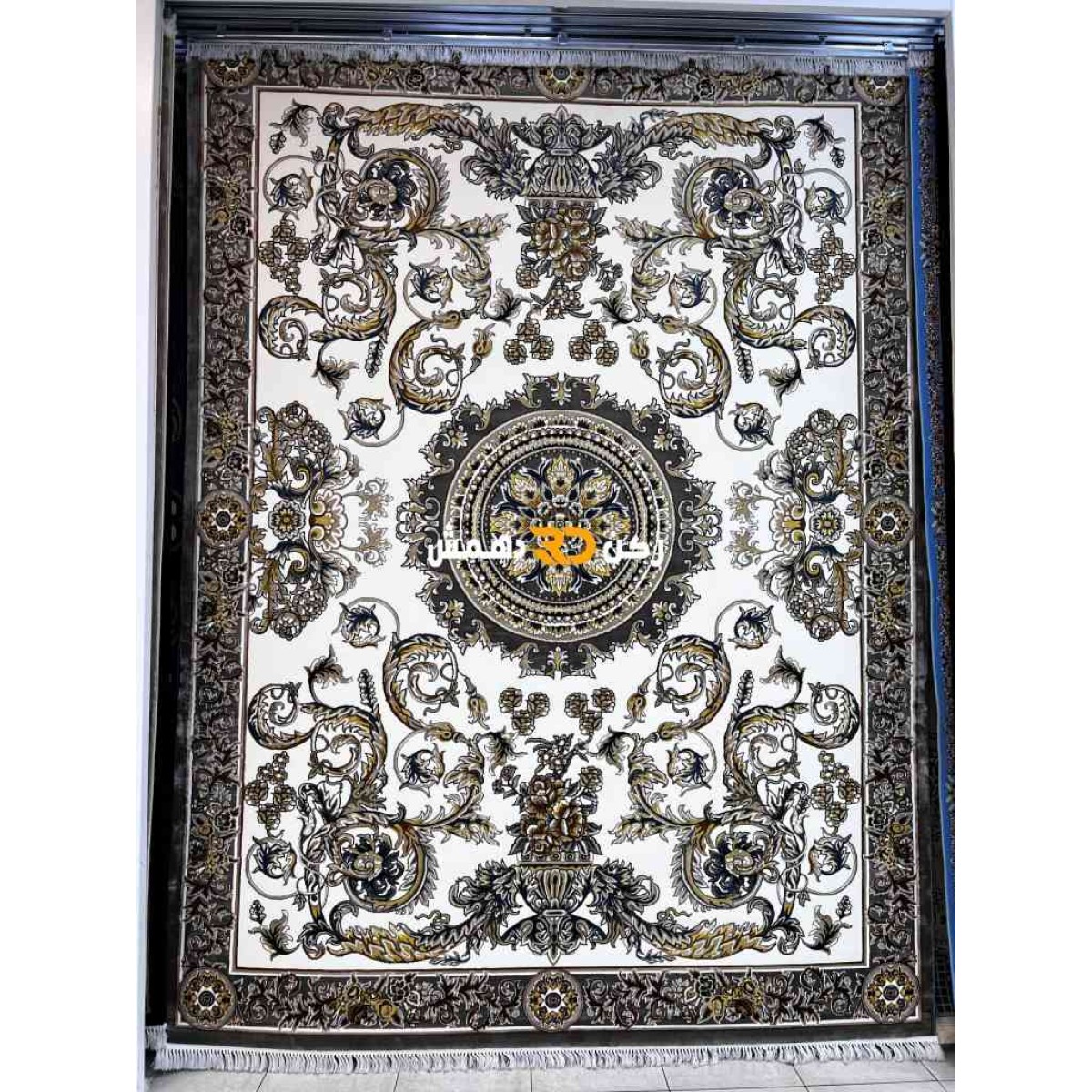 سجاد تركي طوكيو نقش ايراني B061B لون رصاصي مقاس 250*350