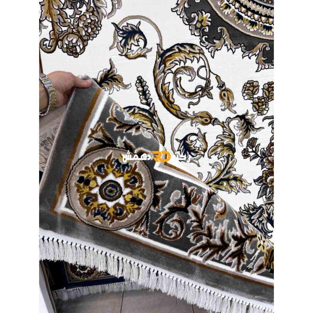 سجاد تركي طوكيو نقش ايراني B061B لون رصاصي مقاس 400*600