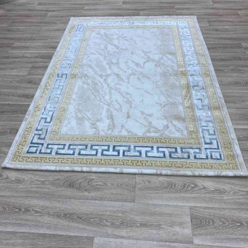 سجاد غاده E628C بيج ازرق مقاس 50*80