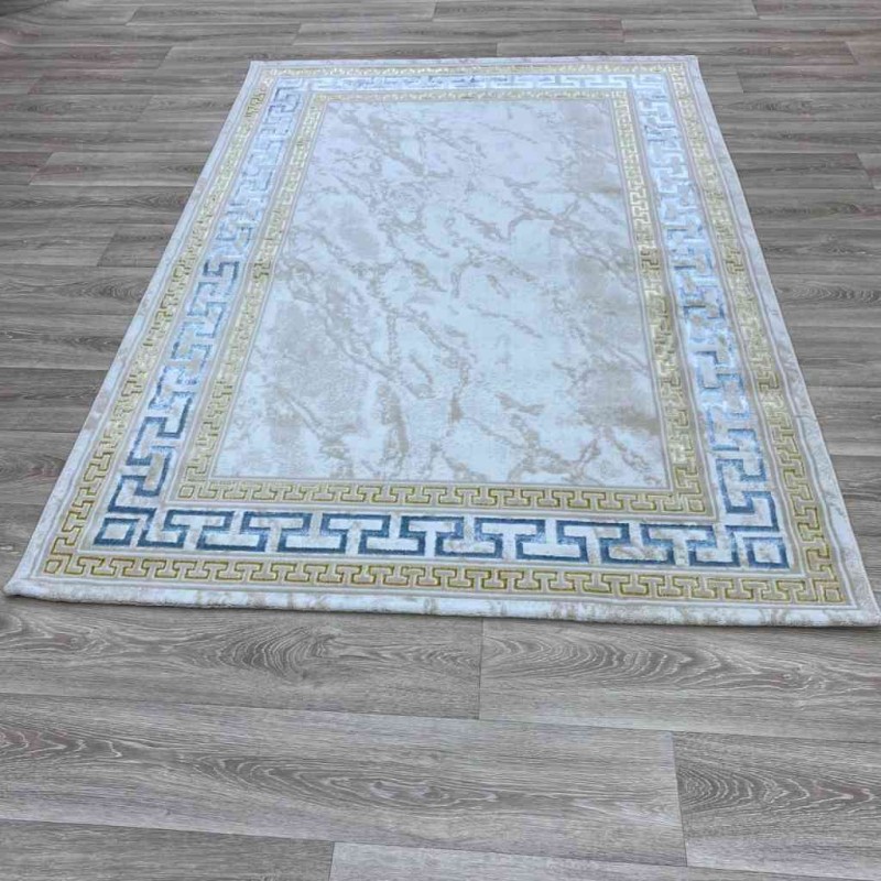 سجاد غاده E628C بيج ازرق مقاس 100*200