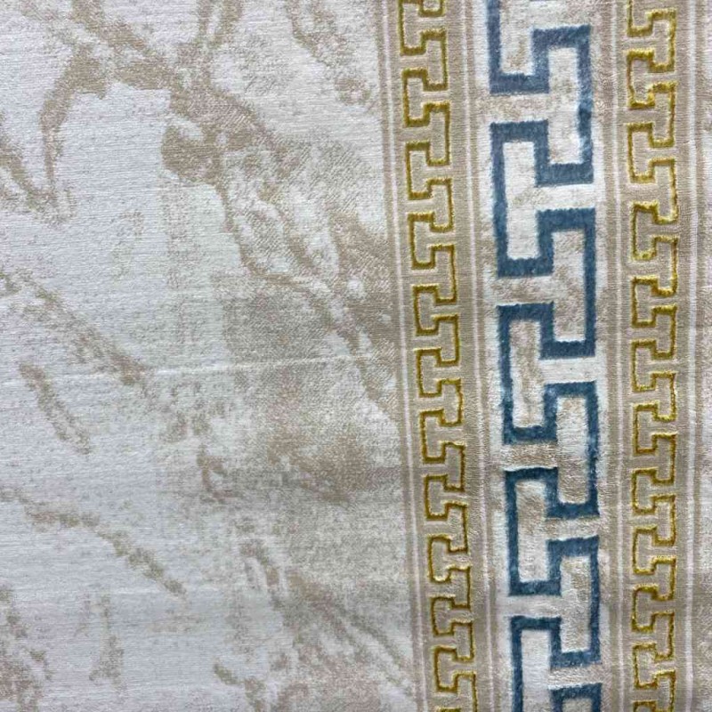 سجاد غاده E628C بيج ازرق مقاس 100*200