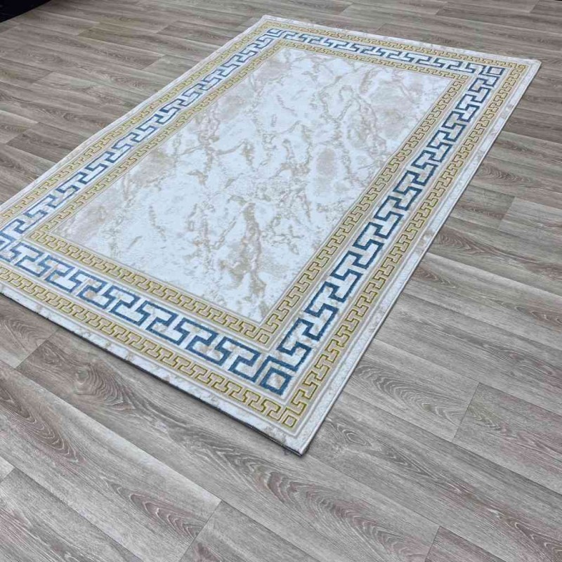 سجاد غاده E628C بيج ازرق مقاس 100*200