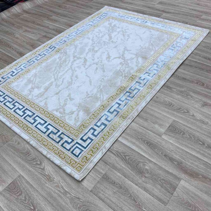 سجاد غاده E628C بيج ازرق مقاس 100*200