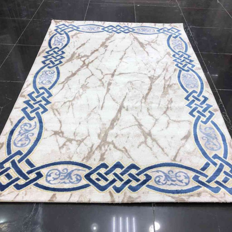 سجاد تركي لانكوم 629  بيج مع سماوي