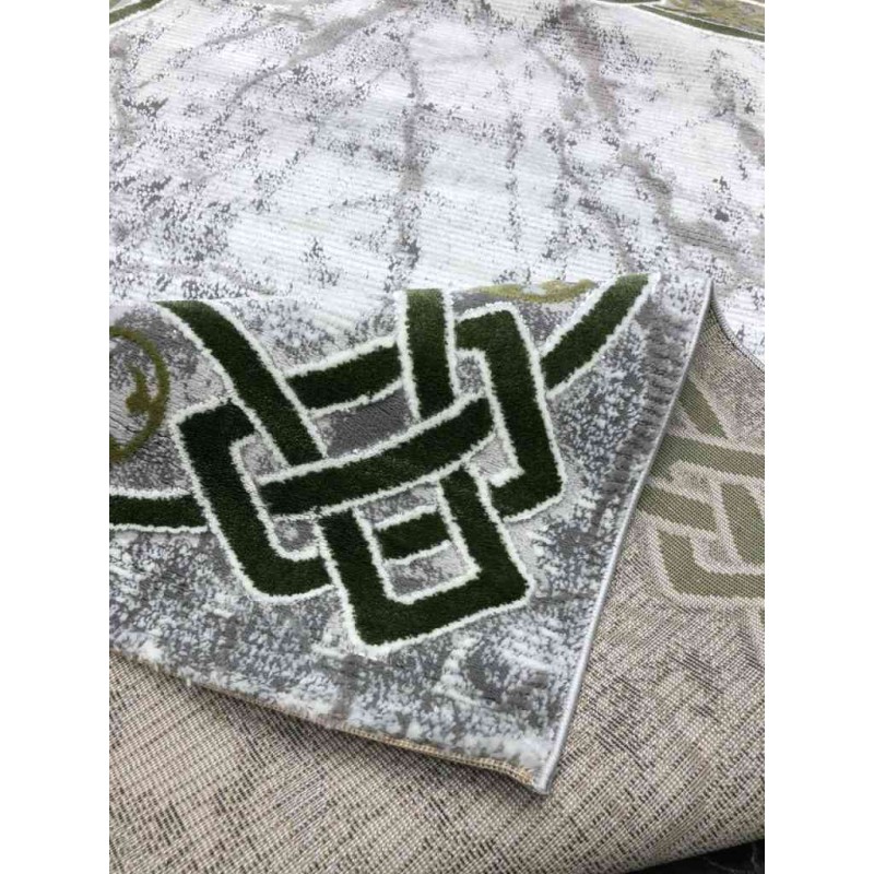 سجاد تركي لانكوم 629  رصاصي مع اخضر