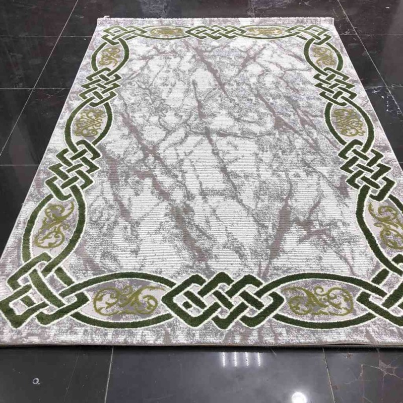 سجاد تركي لانكوم 629  رصاصي مع اخضر