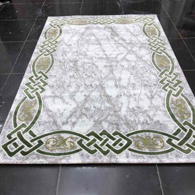 سجاد تركي لانكوم 629  رصاصي مع اخضر