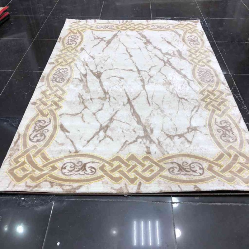 سجاد تركي لانكوم 629  بيج مع ذهبي