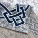 سجاد تركي لانكوم 629  رصاصي مع سماوي