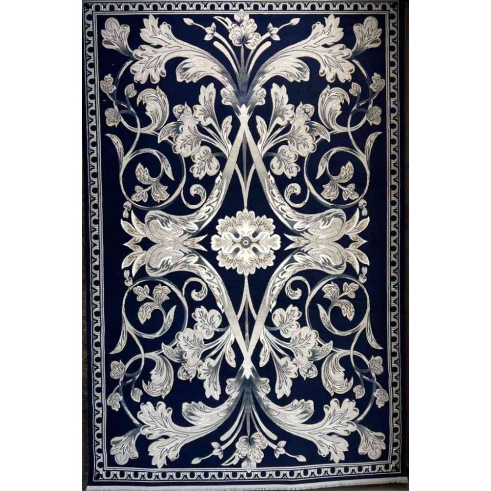 سجاد تركي ملكي موناكو نقشه فرنسي كحلي مقاس 150*220