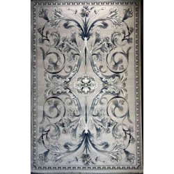 سجاد تركي ملكي موناكو نقشه فرنسي رصاصي فاتح مقاس 150*150