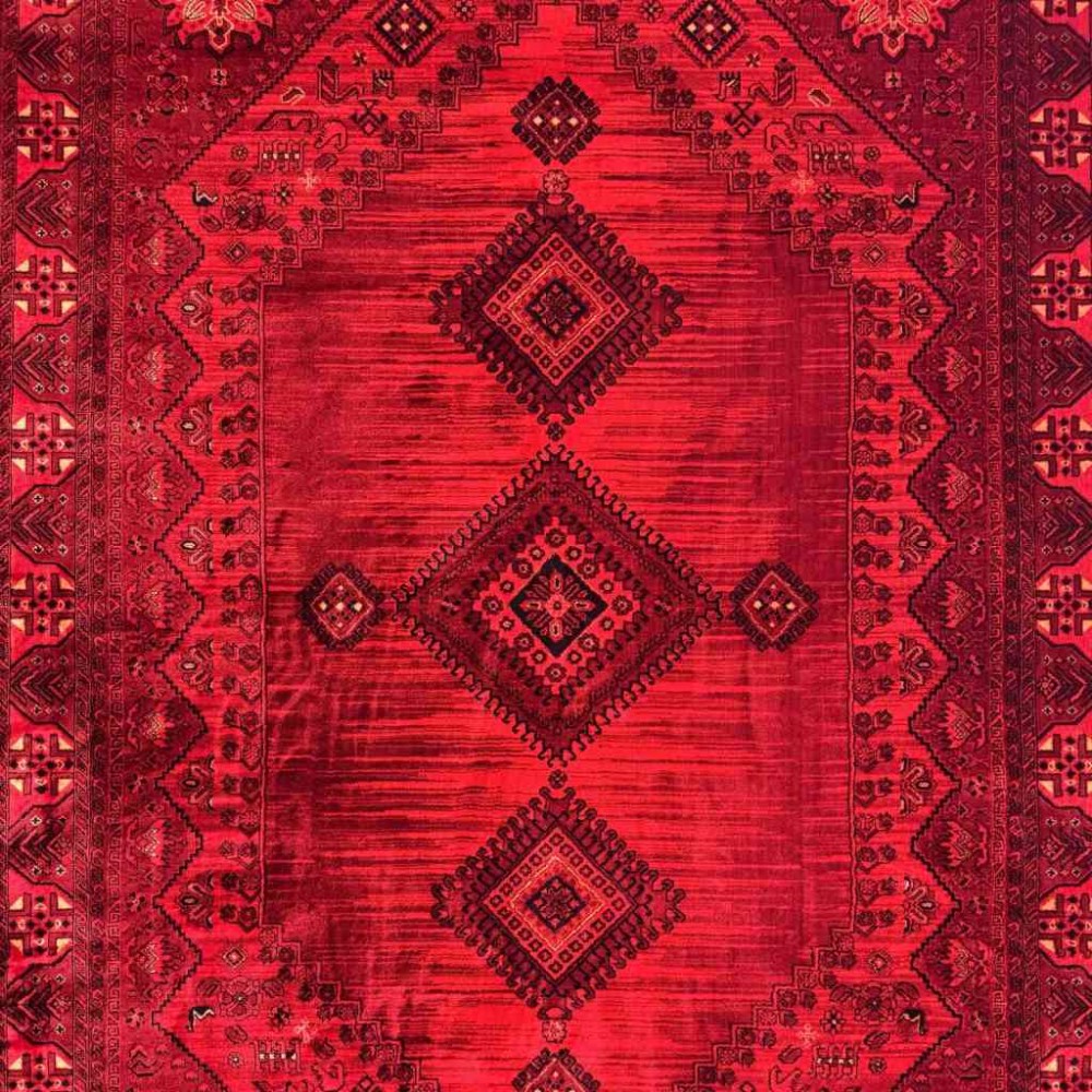 سجاد بخارى تركي 10 احمر مقاس 80*150