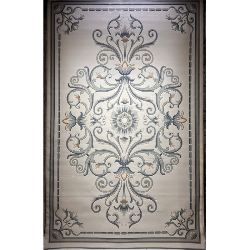 سجاد تركي ارجوان G0783B ابيض سماوي مقاس 80*150
