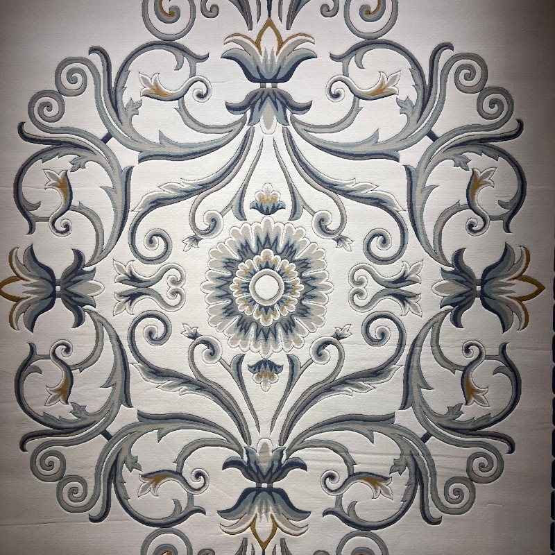 سجاد تركي ارجوان G0783B ابيض سماوي مقاس 80*150