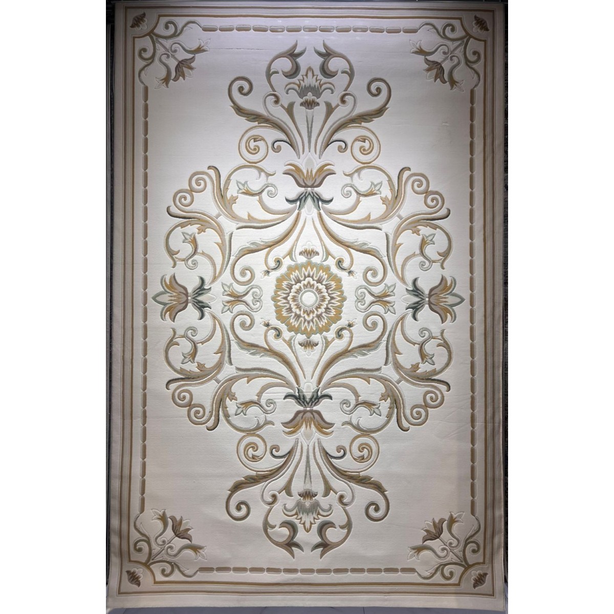 سجاد تركي ارجوان G0783B ابيض ذهبي مقاس 200*300
