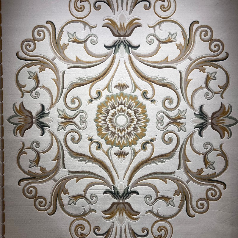 سجاد تركي ارجوان G0783B ابيض ذهبي مقاس 300*400
