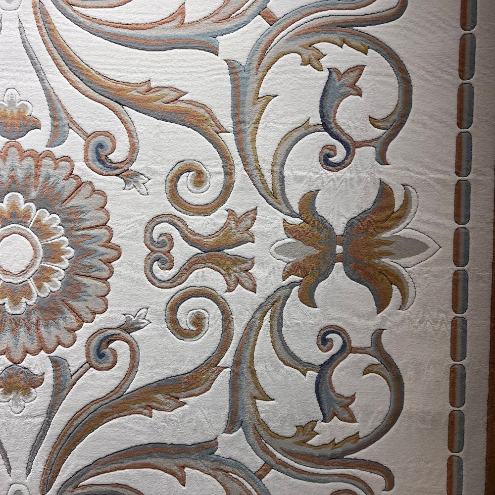 سجاد تركي ارجوان G0783B ابيض روز مقاس 80*150