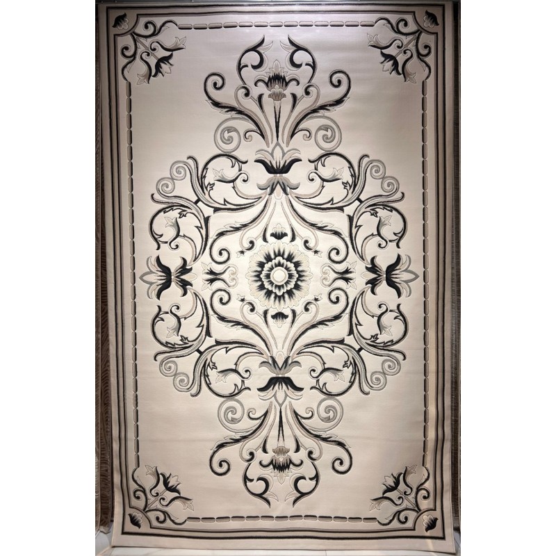 سجاد تركي ارجوان G0783B ابيض انثراسيت مقاس 200*300