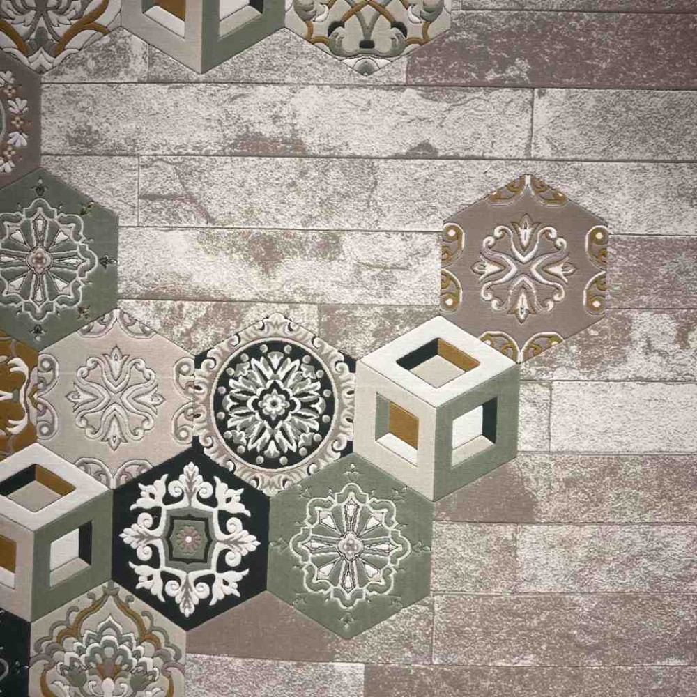 سجاد ارت بلس محفر تركي AA057B بيج ميكس مقاس 150*220