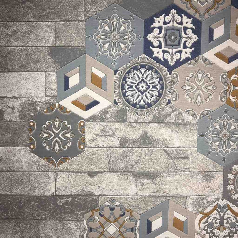 سجاد ارت بلس محفر تركي AA057B رصاصي ميكس مقاس 150*220