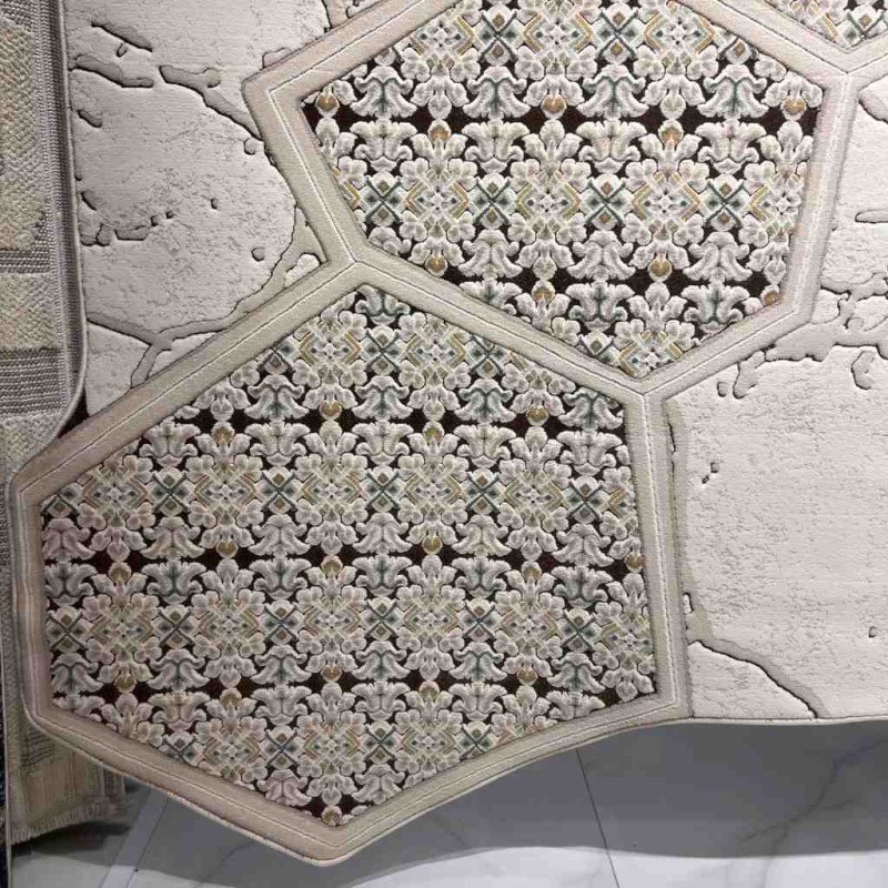 سجاد محفر تركي ارت N0374A بيج مقاس 150*220