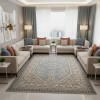 سجاد بوهيمي تركي اثينا 40965A سماوي مقاس 150*150
