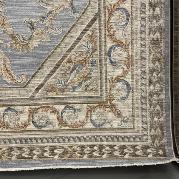 سجاد بوهيمي تركي اثينا 40965A سماوي مقاس 150*150