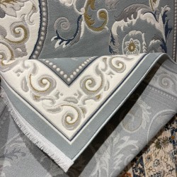 سجاد تركي نقش فرنسي بارون 41162A سماوي مقاس 150*230