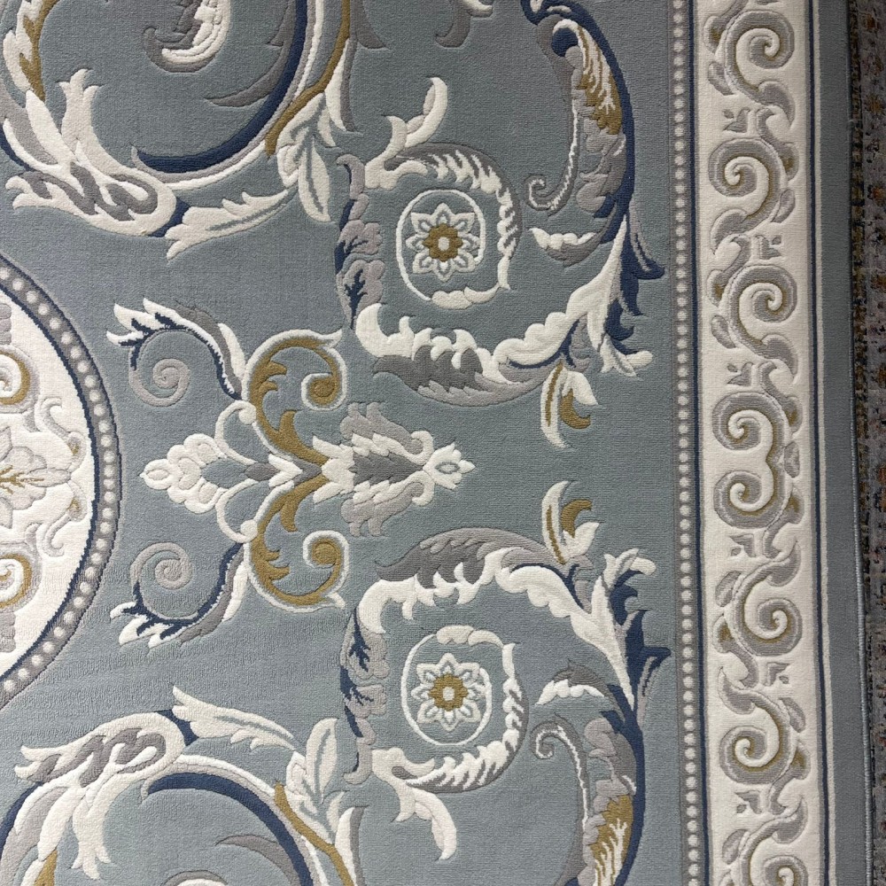 سجاد تركي نقش فرنسي بارون 41162A سماوي مقاس 150*230