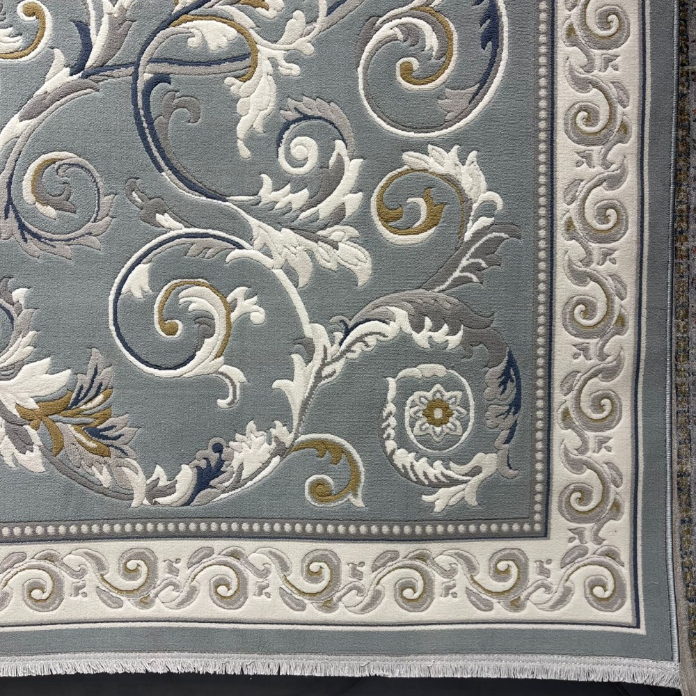 سجاد تركي نقش فرنسي بارون 41162A سماوي مقاس 150*230