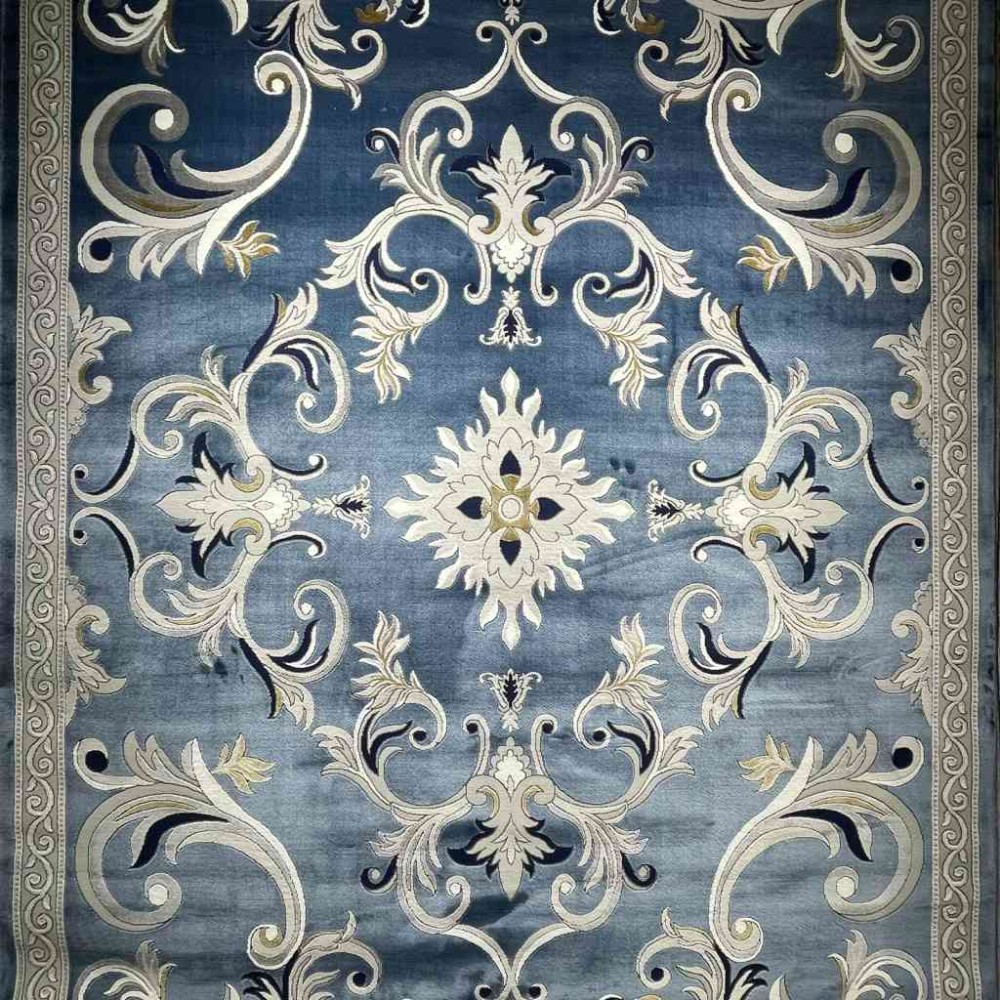 سجاد تركي نقش فرنسي بارون 60641A سماوي مقاس 400*500