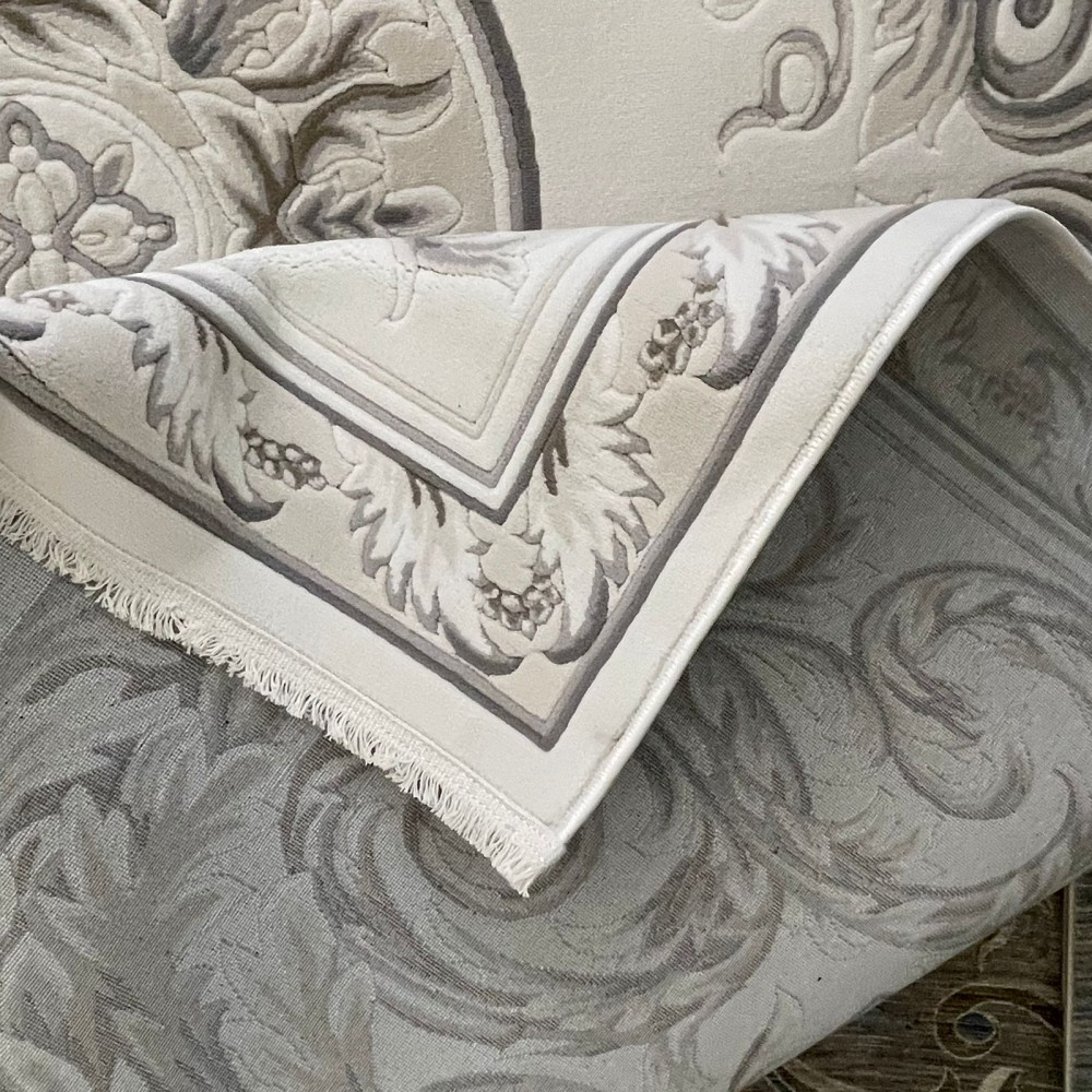 سجاد القصور تركي كراون نقش فرنسي تركي 41170A كريم بيج مقاس 400*500