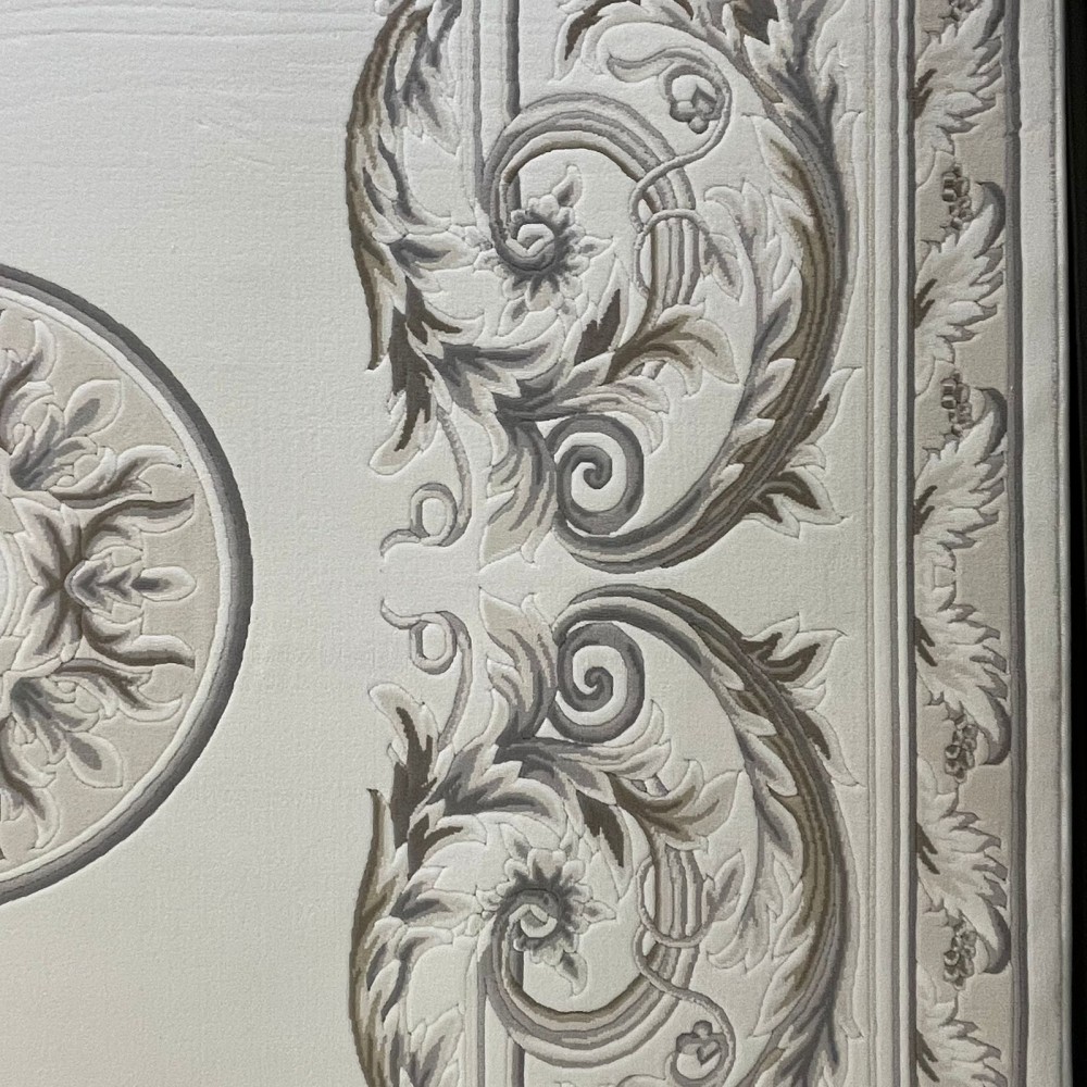 سجاد القصور تركي كراون نقش فرنسي تركي 41170A كريم بيج مقاس 400*500