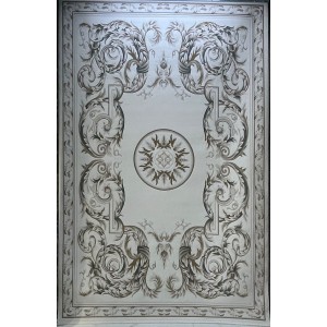 سجاد القصور تركي كراون نقش فرنسي تركي 41170A كريم اخضر مقاس 80*150