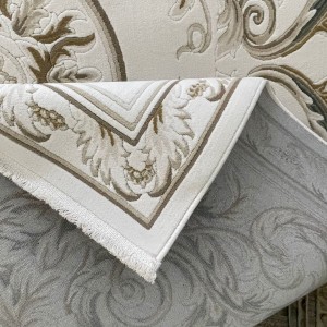 سجاد القصور تركي كراون نقش فرنسي تركي 41170A كريم اخضر مقاس 80*150