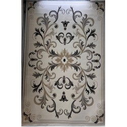 سجاد تركي ايفل 41180A كريم اسود مقاس 50*80