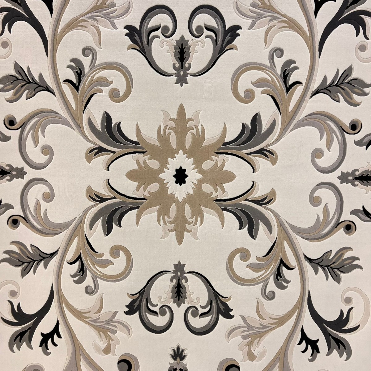 سجاد تركي ايفل 41180A كريم اسود مقاس 50*80