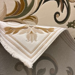 سجاد تركي ايفل 41180A كريم اخضر مقاس 50*80