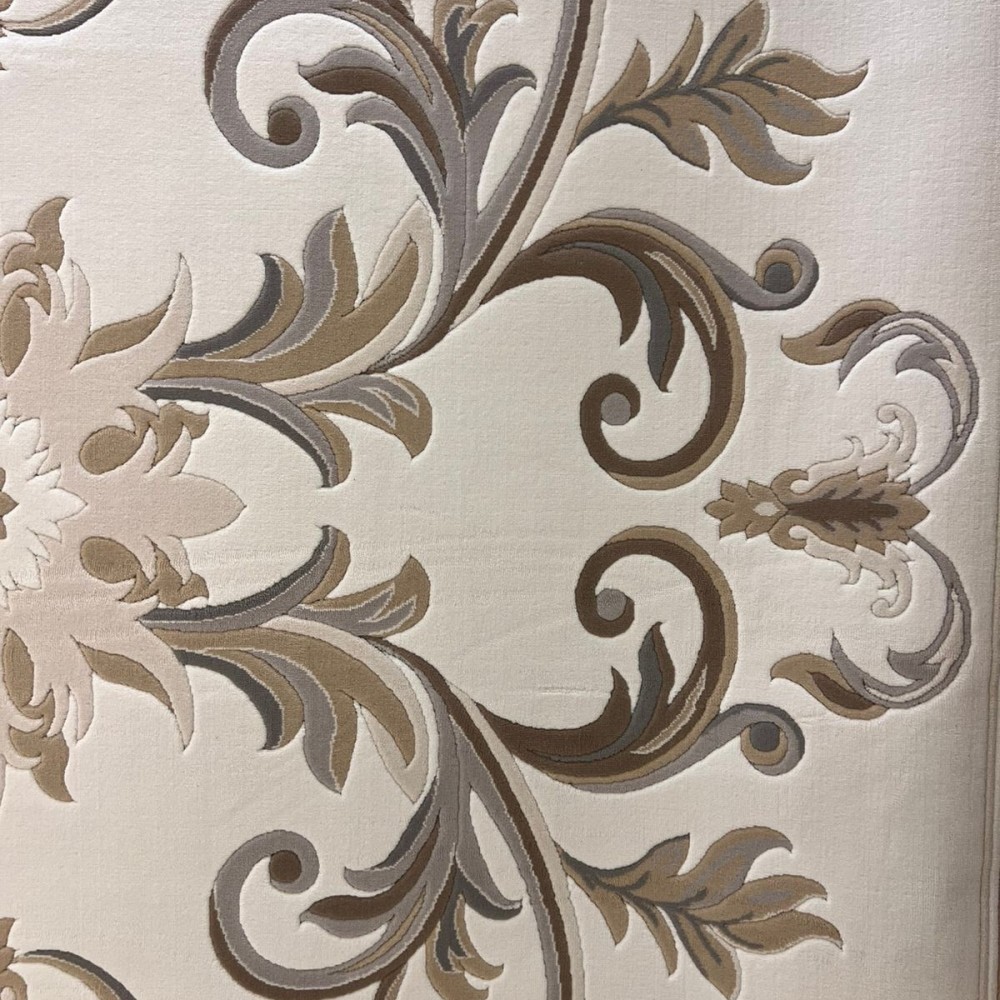 سجاد تركي ايفل 41180A كريم بيج فاتح مقاس 100*300