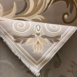 سجاد تركي ايفل 41180A رصاصي بيج فاتح مقاس 50*80