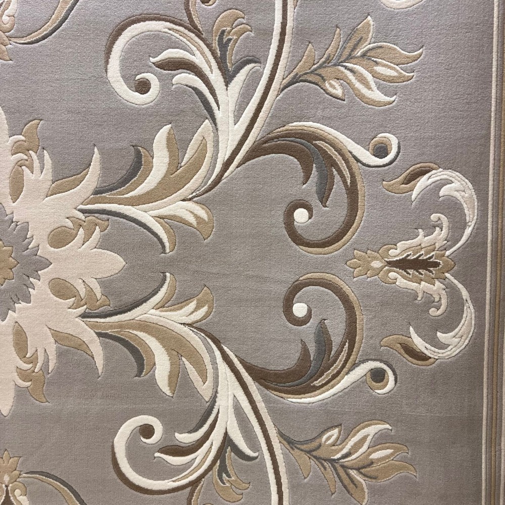 سجاد تركي ايفل 41180A رصاصي بيج فاتح مقاس 50*80