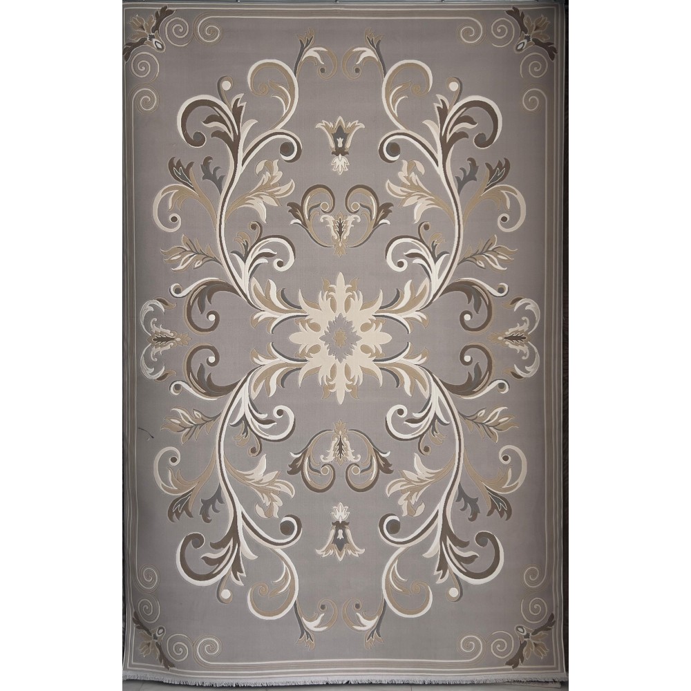 سجاد تركي ايفل 41180A رصاصي بيج فاتح مقاس 50*80