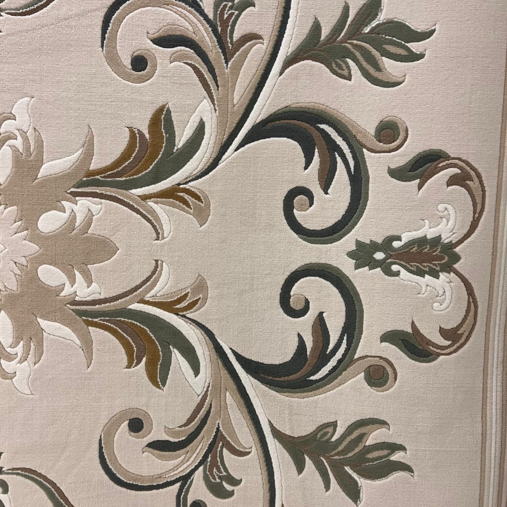 سجاد تركي ايفل 41180A اخضر بيج فاتح مقاس 250*350