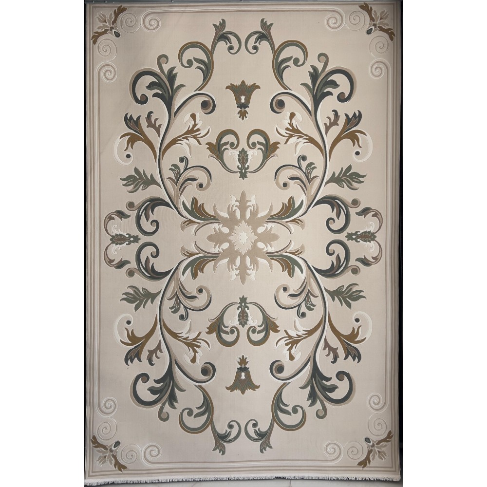 سجاد تركي ايفل 41180A اخضر بيج فاتح مقاس 250*350