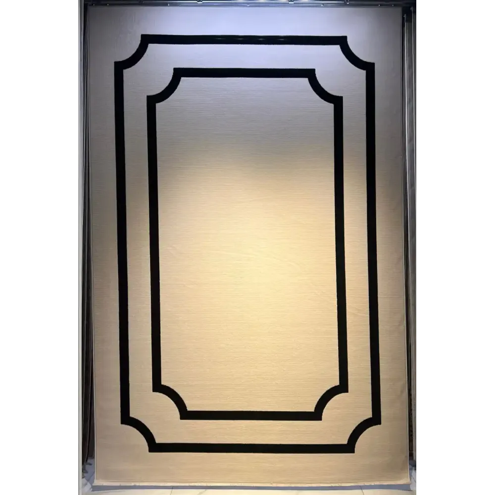 سجاد تركي اطار برواز فريم F493A كريم اسود مقاس 300*400