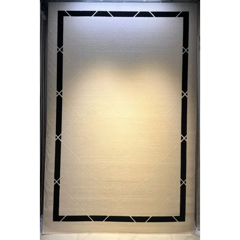 سجاد تركي اطار برواز فريم F495A كريم اسود مقاس 300*400